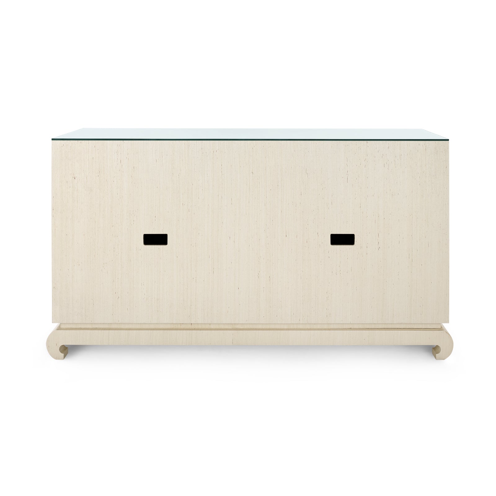 Villa & House Meredith 4-Door Cabinet with Glass Top