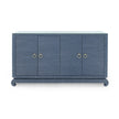 Villa & House Meredith 4-Door Cabinet with Glass Top