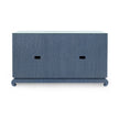 Villa & House Meredith 4-Door Cabinet with Glass Top