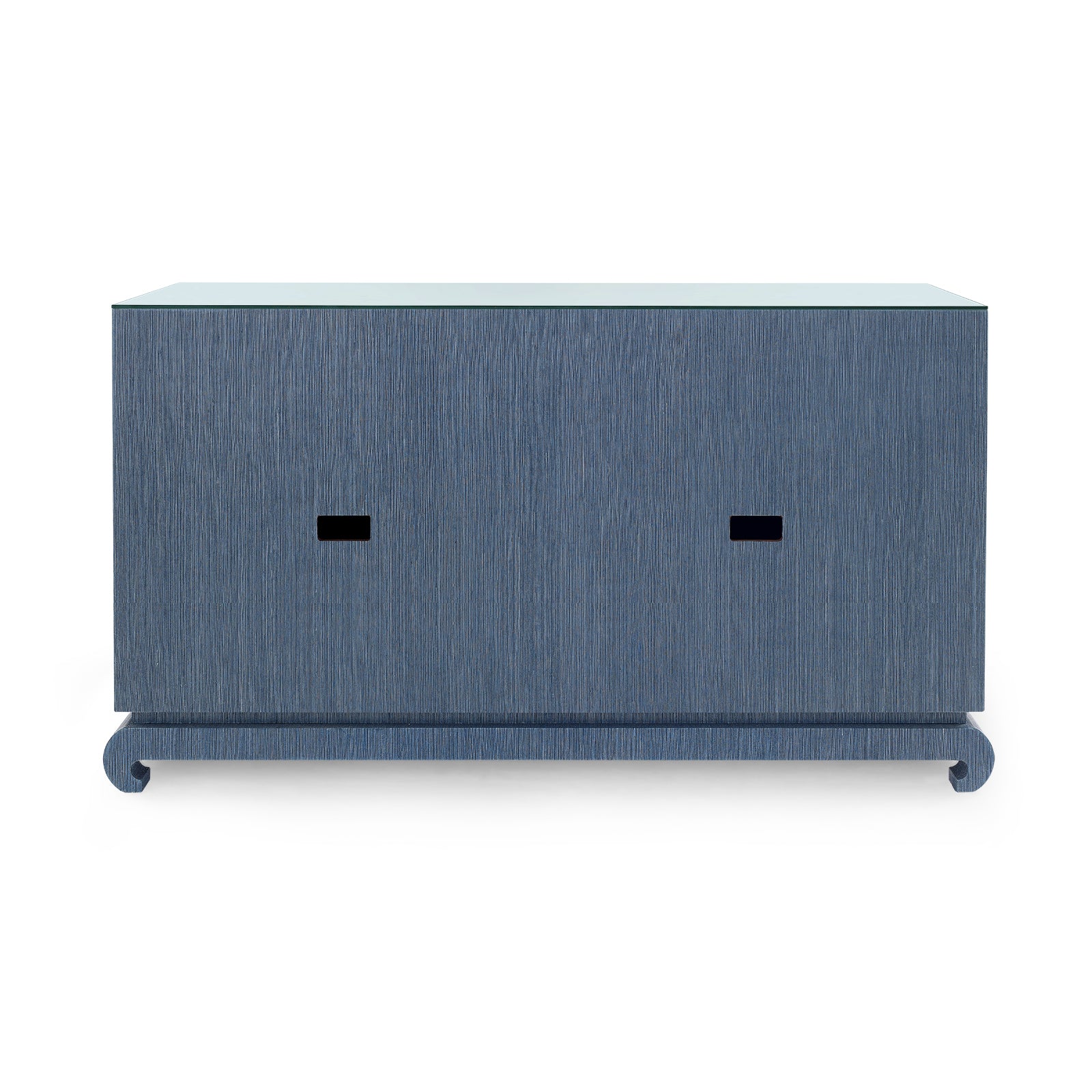 Villa & House Meredith 4-Door Cabinet with Glass Top