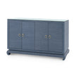 Villa & House Meredith 4-Door Cabinet with Glass Top