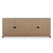 Villa & House Meredith Extra Large 4-Door Cabinet with Glass Top