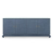 Villa & House Meredith Extra Large 4-Door Cabinet with Glass Top