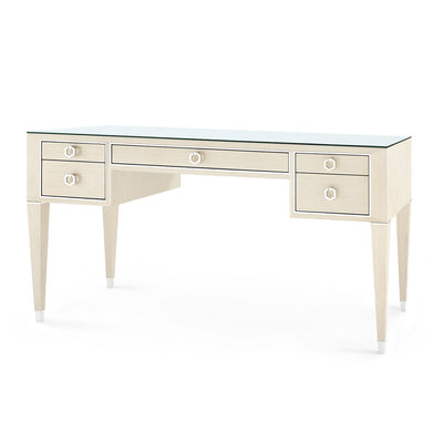 Villa & House Morris Desk with Glass Top