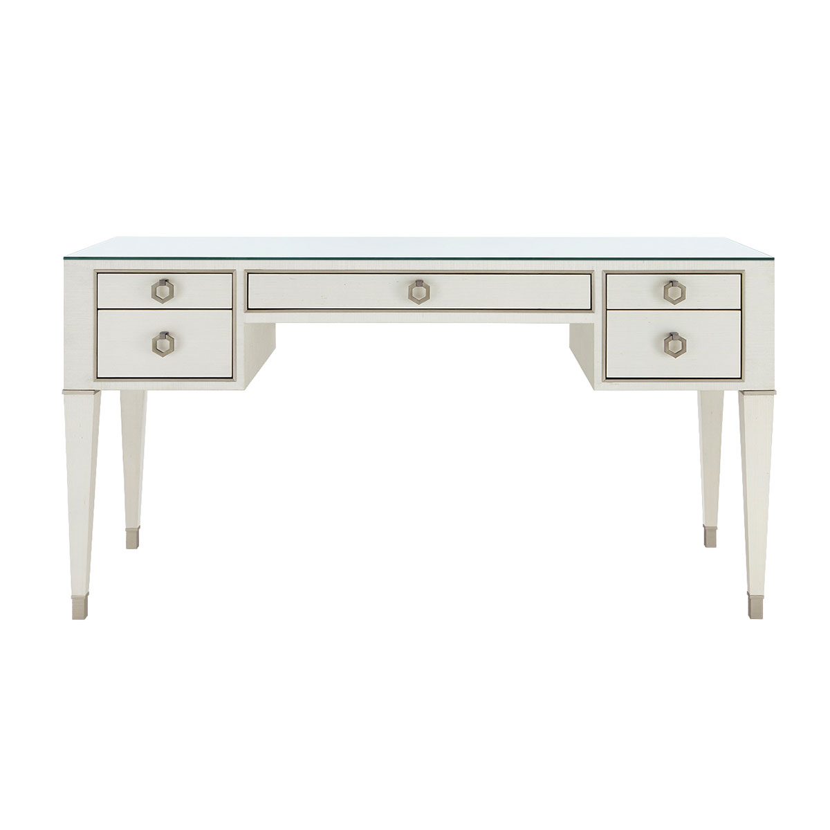 Villa & House Morris Desk with Glass Top