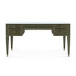 Villa & House Morris Desk with Glass Top