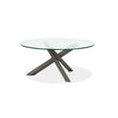Magnussen Home Jax Carbon Shadow & Chrome Round Cocktail Table