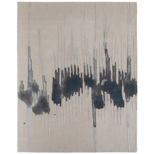 Feizy Anya 8882F Transitional Abstract Rug in Ivory/Blue/Gray