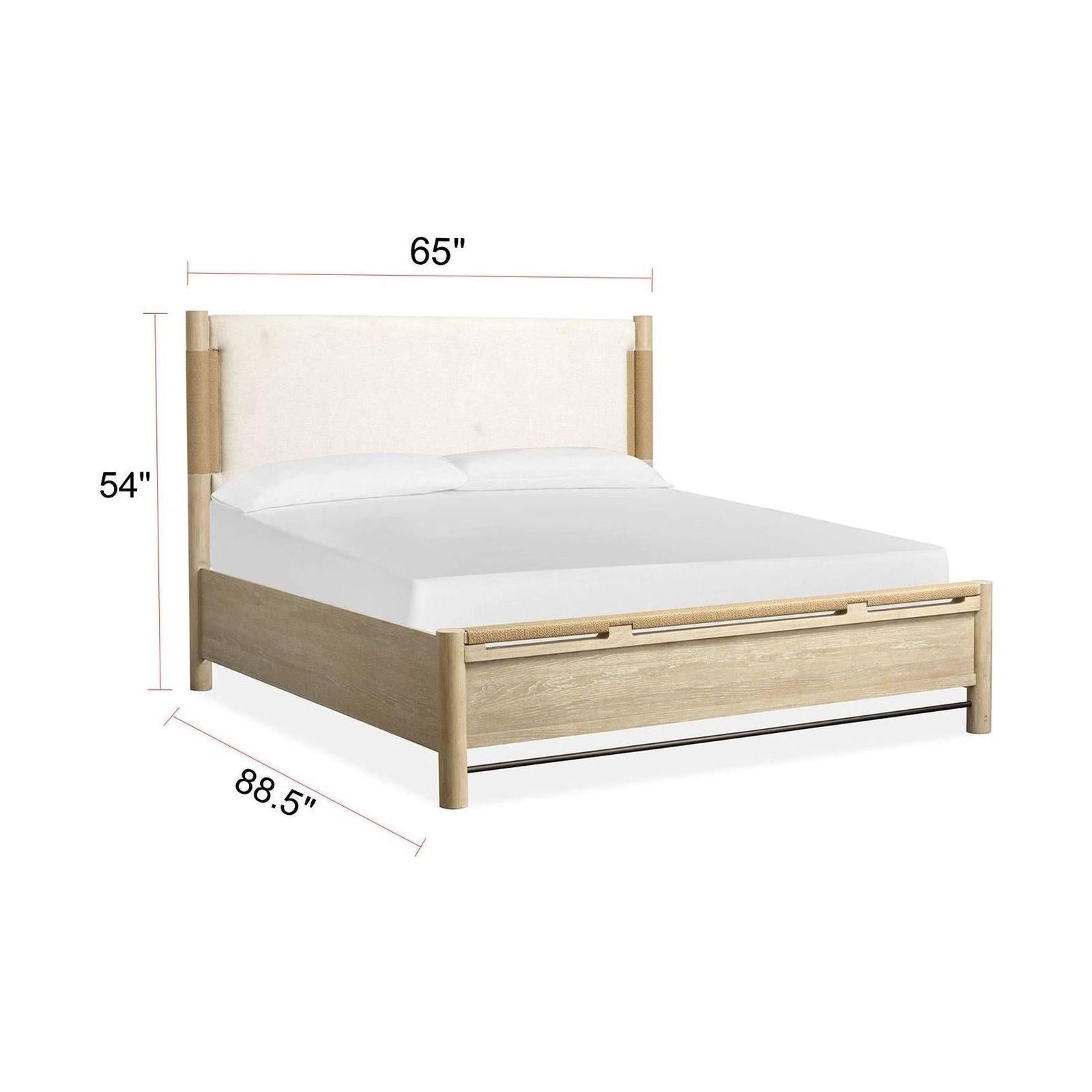 Salt Life Home Sunset Cove Sanibel Brown Queen Panel Upholstered Bed