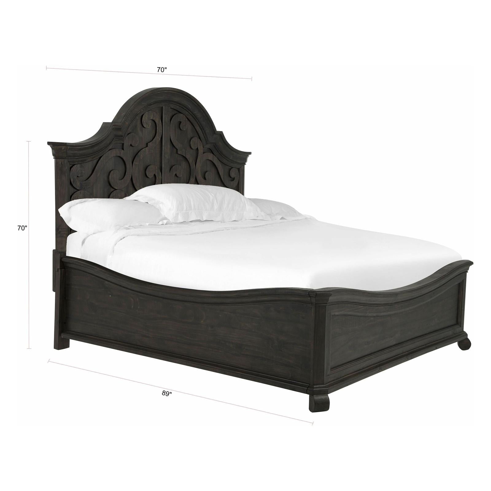 Magnussen Home Bellamy Peppercorn Shaped Panel Bed
