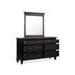 Magnussen Home Surrey Brown Double Drawer Dresser With Portrait Mirror