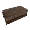 Magnussen Home Hallie Milk Chocolate & Dark Chocolate Lift Top Storage Cocktail Table With Casters