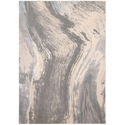 Feizy Azure 3524F Modern Abstract Rug in Gray/Ivory/Blue