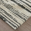 Feizy Colton 8A56F Modern Abstract Rug in Black/Ivory