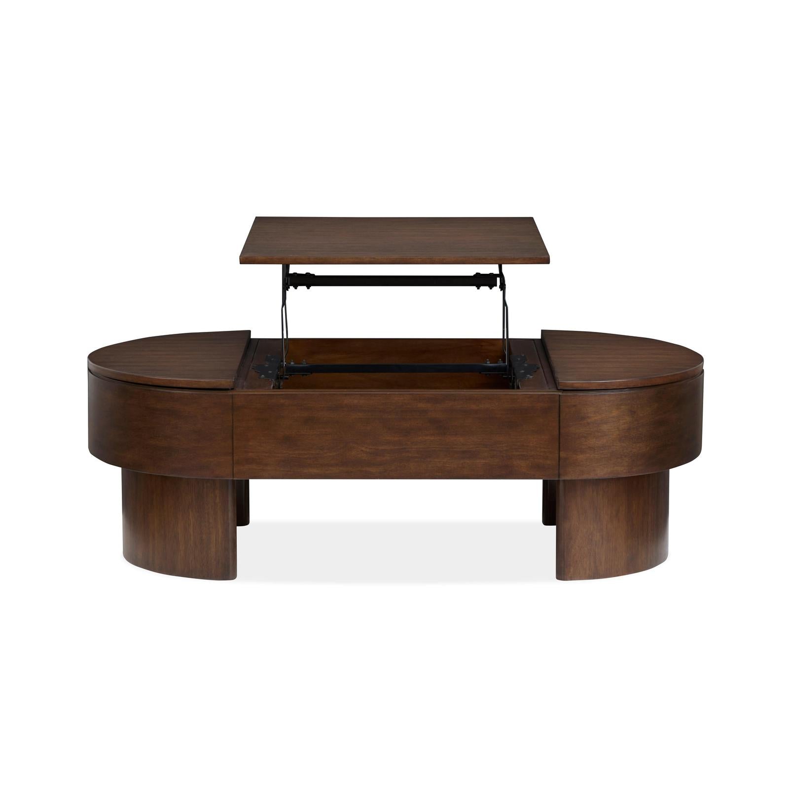 Magnussen Home Holloway Toasted Almond Oval Lift Top Cocktail Table
