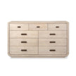 Salt Life Home Sunset Cove Sanibel Brown Drawer Dresser with Landscape Mirror II