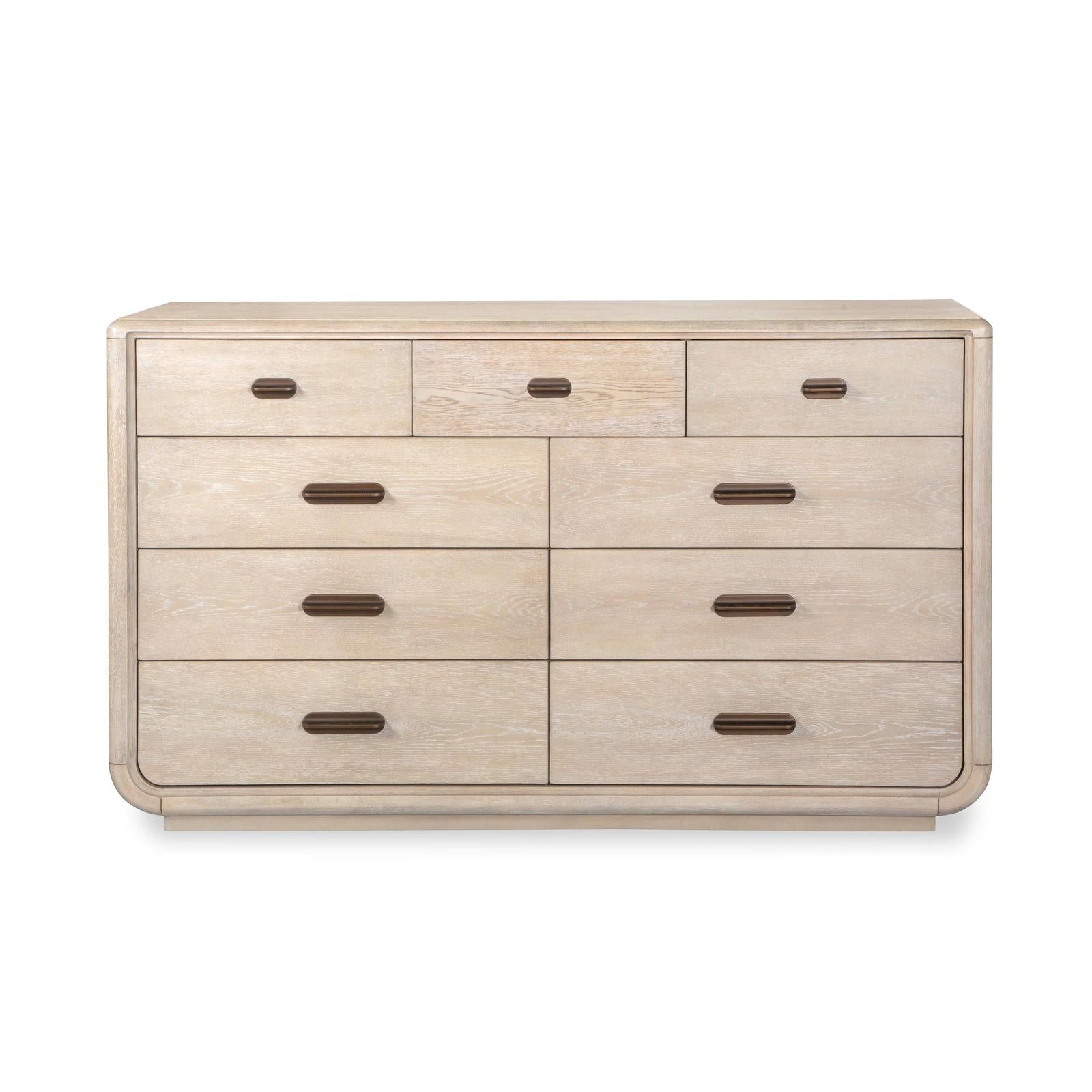 Salt Life Home Sunset Cove Sanibel Brown Drawer Dresser with Landscape Mirror II