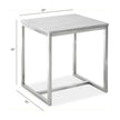 Magnussen Home Esme White Marble And Brushed Nickel Rectangular End Table