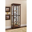 Pulaski Furniture PFC Curios Mirrored 5 Shelf Gallery Curio Cabinet