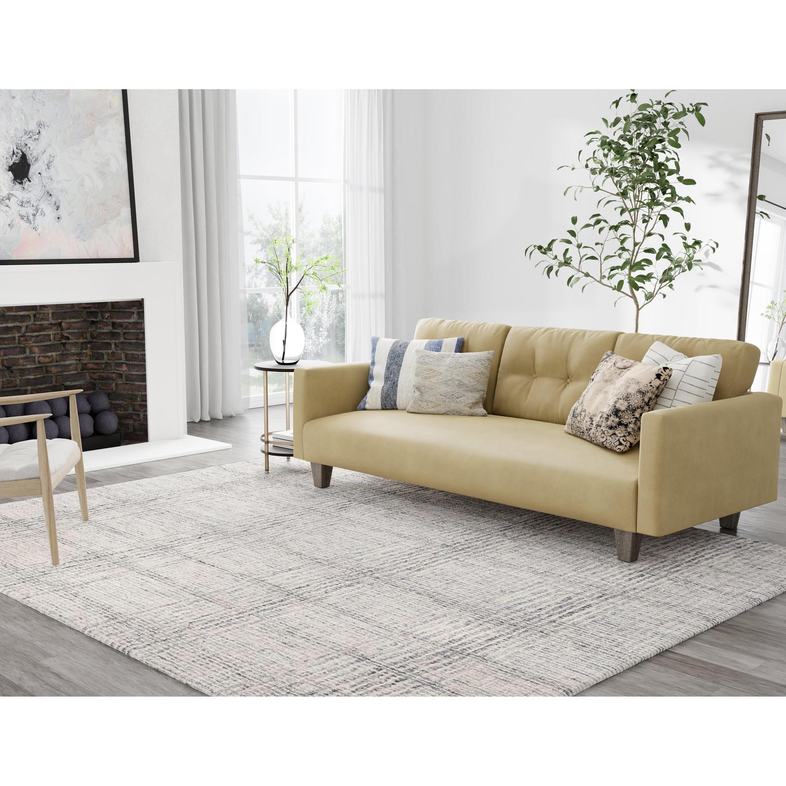 Feizy Belfort 8668F Transitional Geometric Rug in Ivory/Gray/Tan