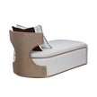 Michael Amini West Kensington Chaise - Buff/Seal Salt Caramel