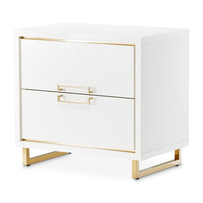 Michael Amini Palm Gate Nightstand Cloud White