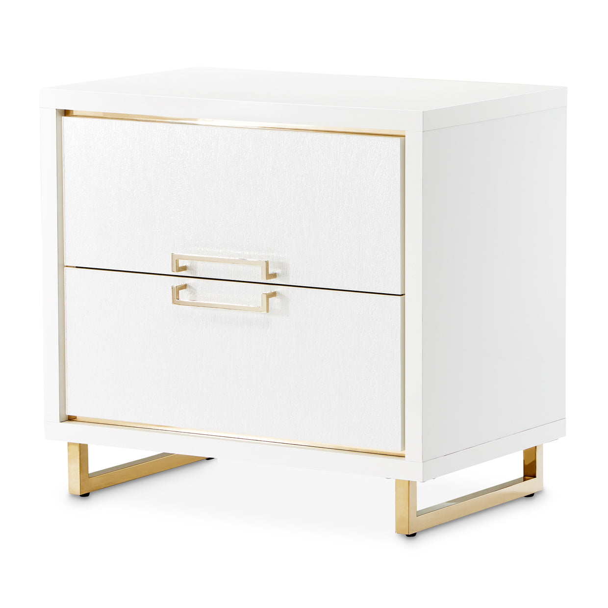 Michael Amini Palm Gate Nightstand Cloud White