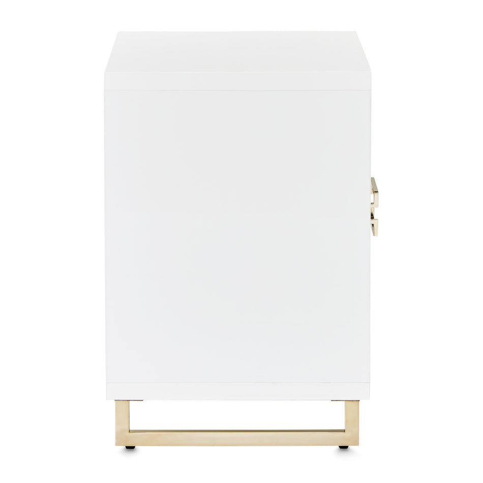 Michael Amini Palm Gate Nightstand Cloud White
