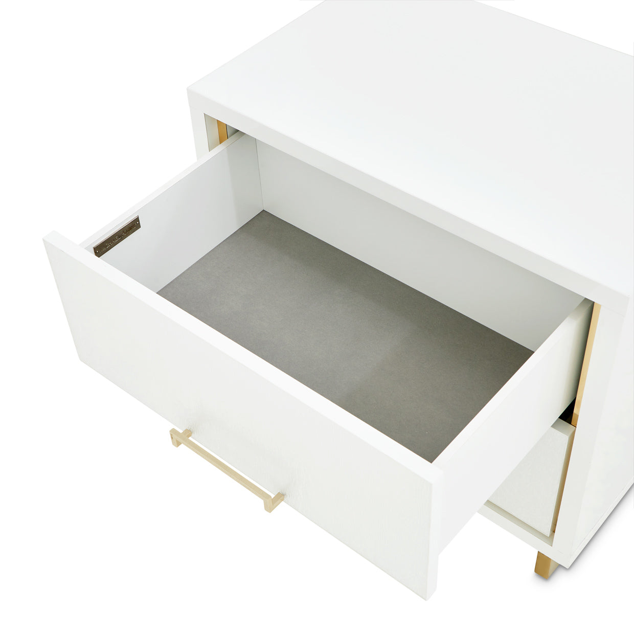 Michael Amini Palm Gate Nightstand Cloud White