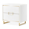 Michael Amini Palm Gate Nightstand Cloud White