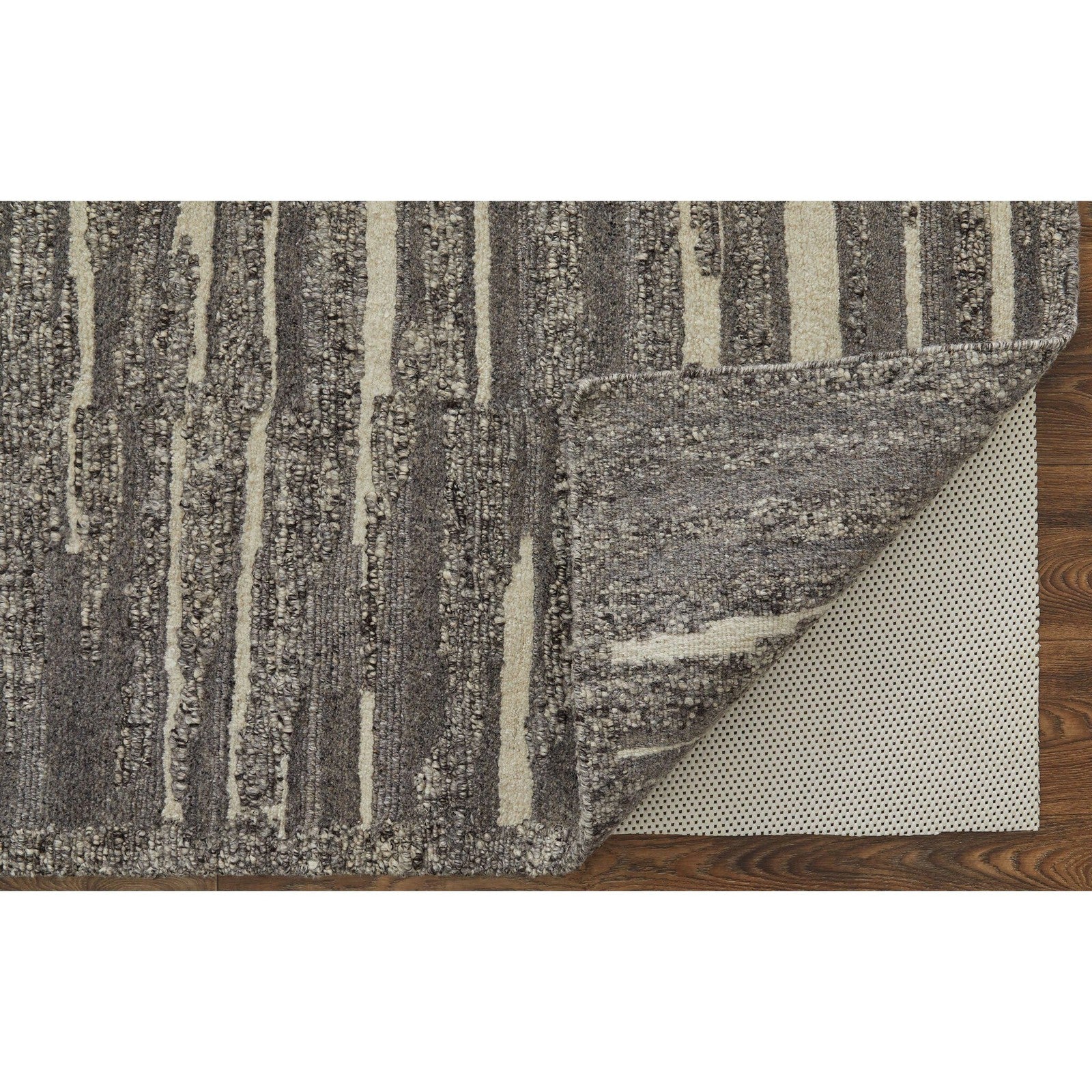 Feizy Navaro 8914F Modern Abstract Rug in Gray/Taupe/Ivory