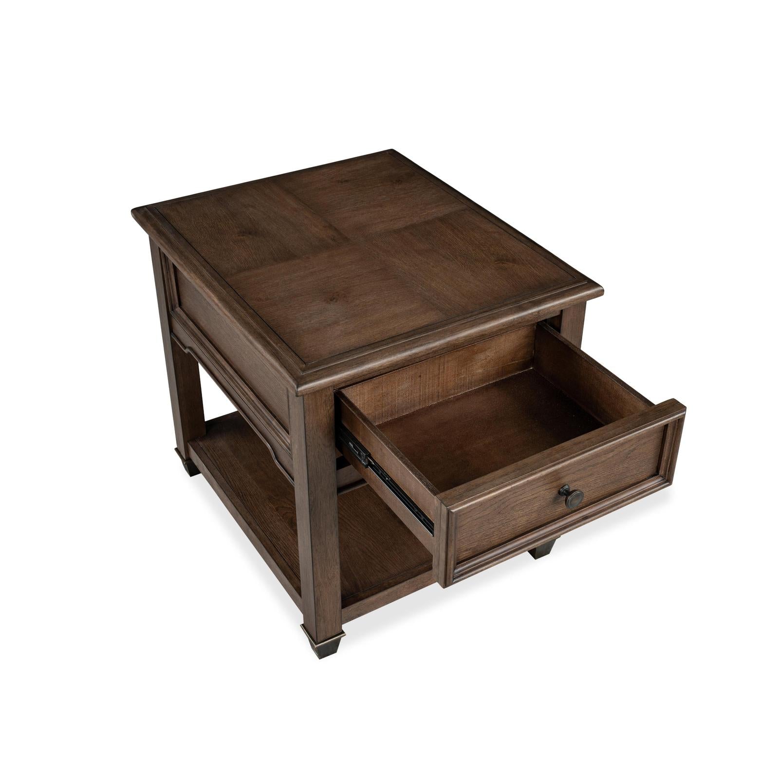 Magnussen Home Cormac Brown Rectangular End Table