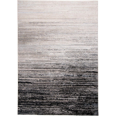 Feizy Micah 3337F Modern Abstract Rug in Black/Gray