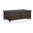 Magnussen Home Westley Falls Graphite Lift Top Storage Cocktail Table With Casters