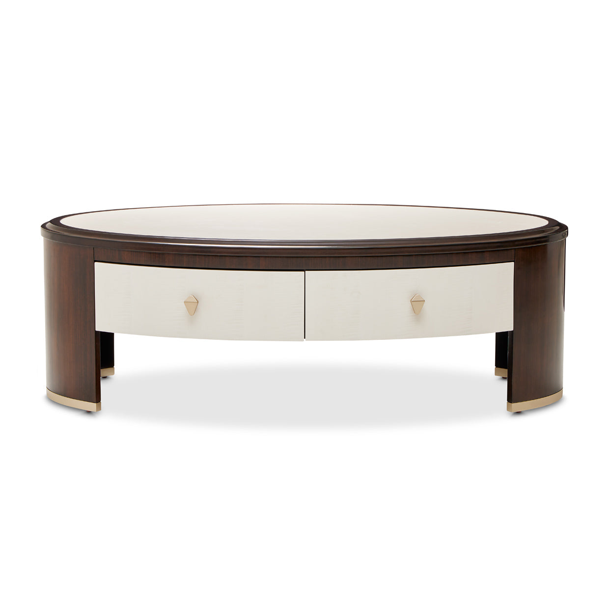 Michael Amini Paris Chic Oval Cocktail Table