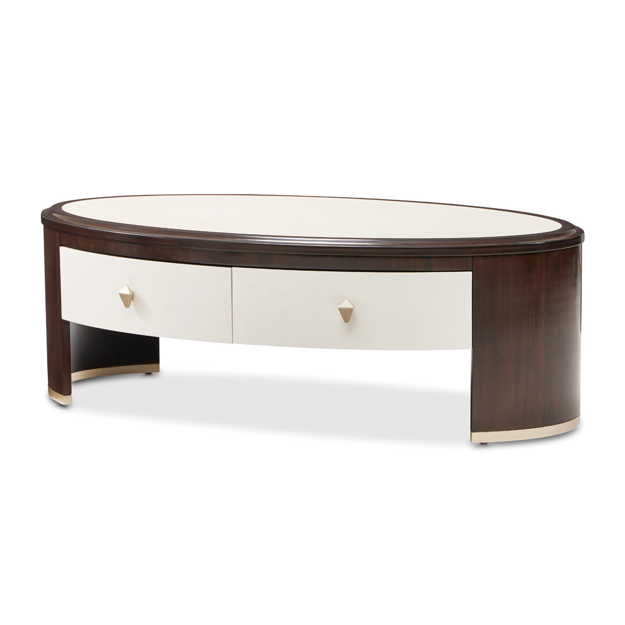 Michael Amini Paris Chic Oval Cocktail Table