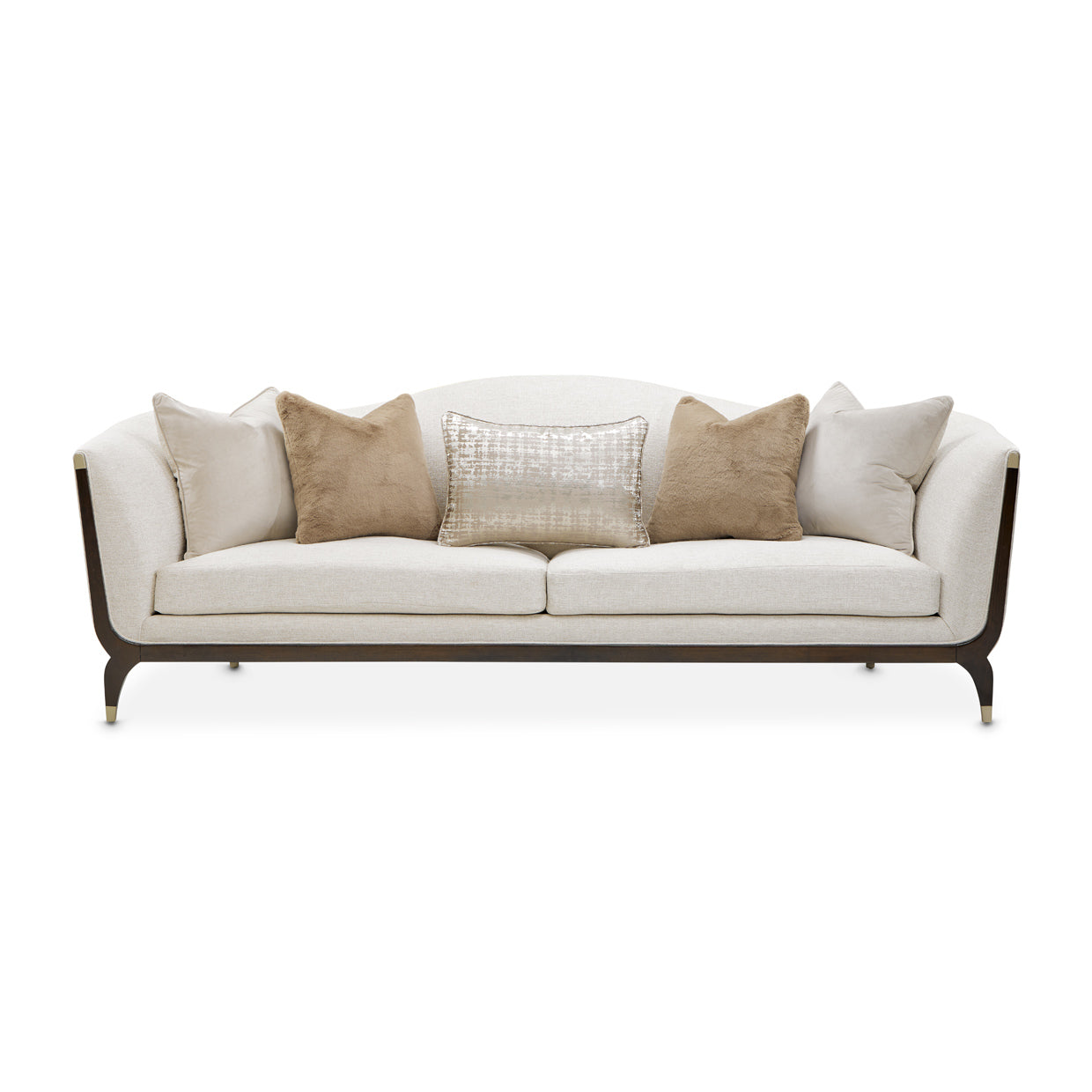Michael Amini Paris Chic Sofa Cremini Espresso