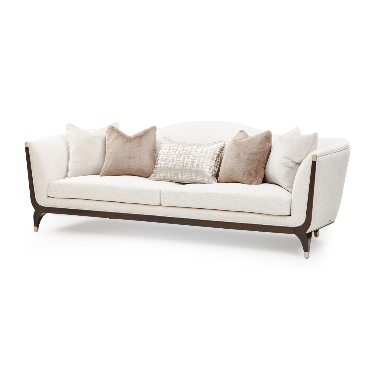 Michael Amini Paris Chic Sofa Cremini Espresso