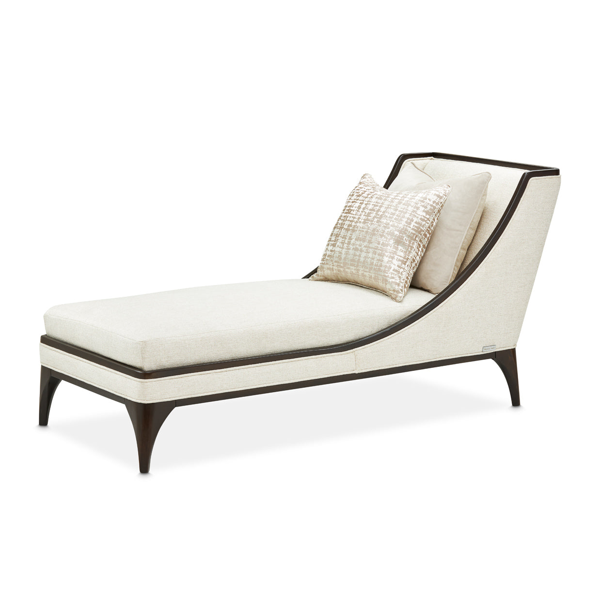 Michael Amini Paris Chic Armless Chaise Cremini Espresso