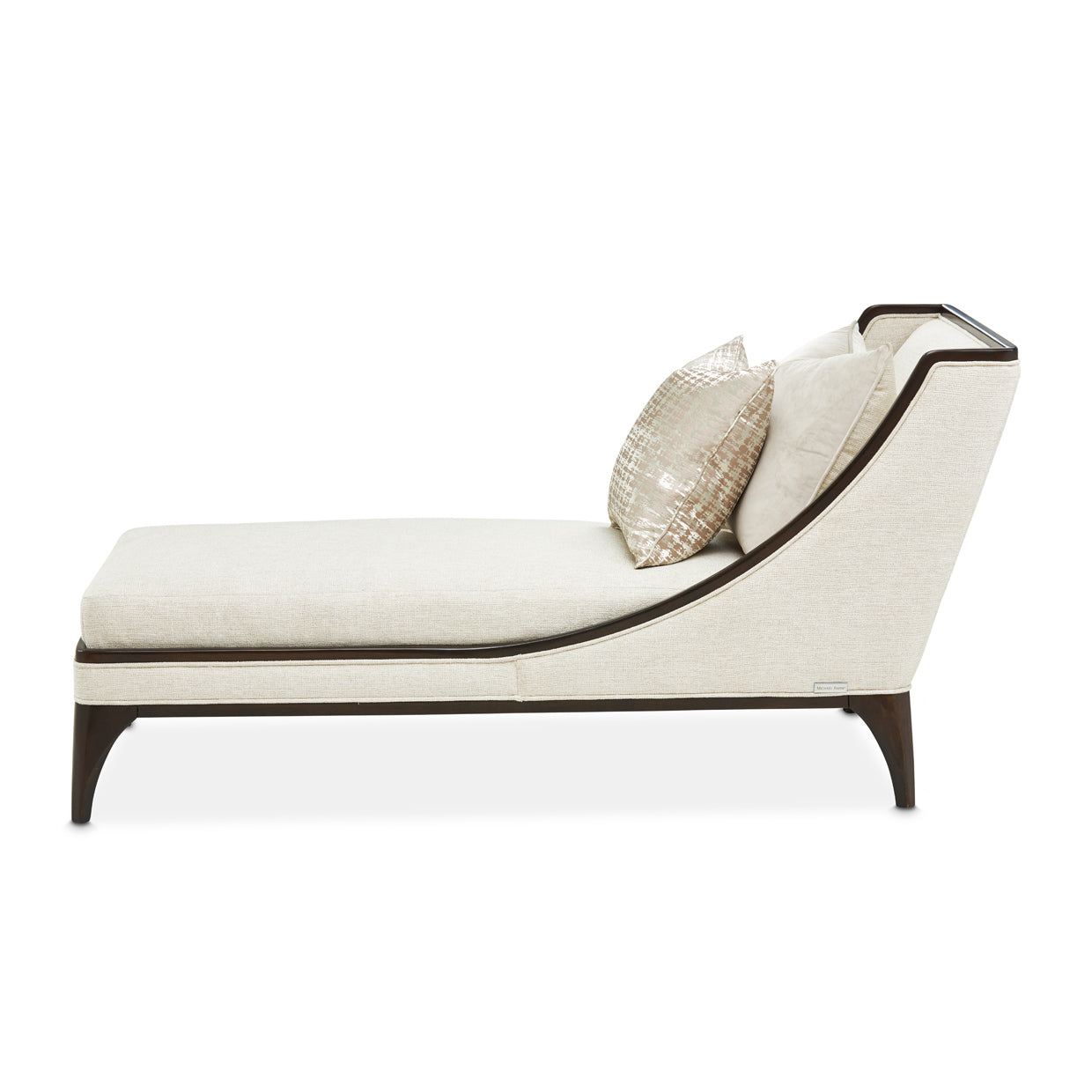 Michael Amini Paris Chic Armless Chaise Cremini Espresso