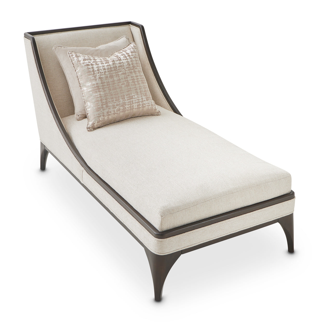 Michael Amini Paris Chic Armless Chaise Cremini Espresso