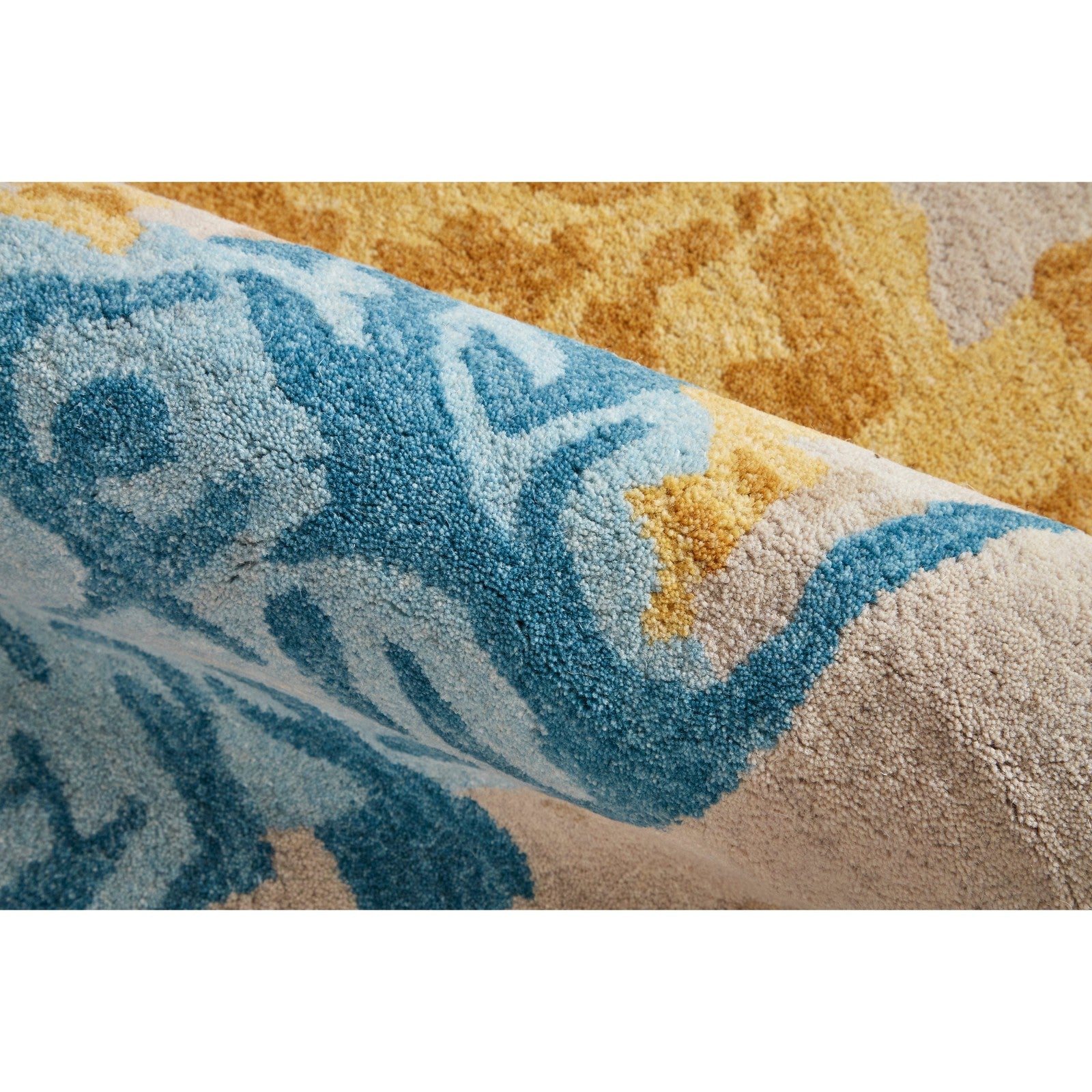 Feizy Everley 8646F Modern Abstract in Ivory/Yellow/Blue