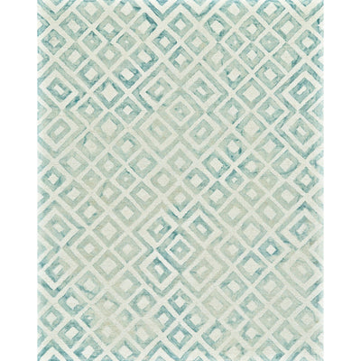 Feizy Lorrain 8572F Modern Diamond in Ivory/Green/Gray