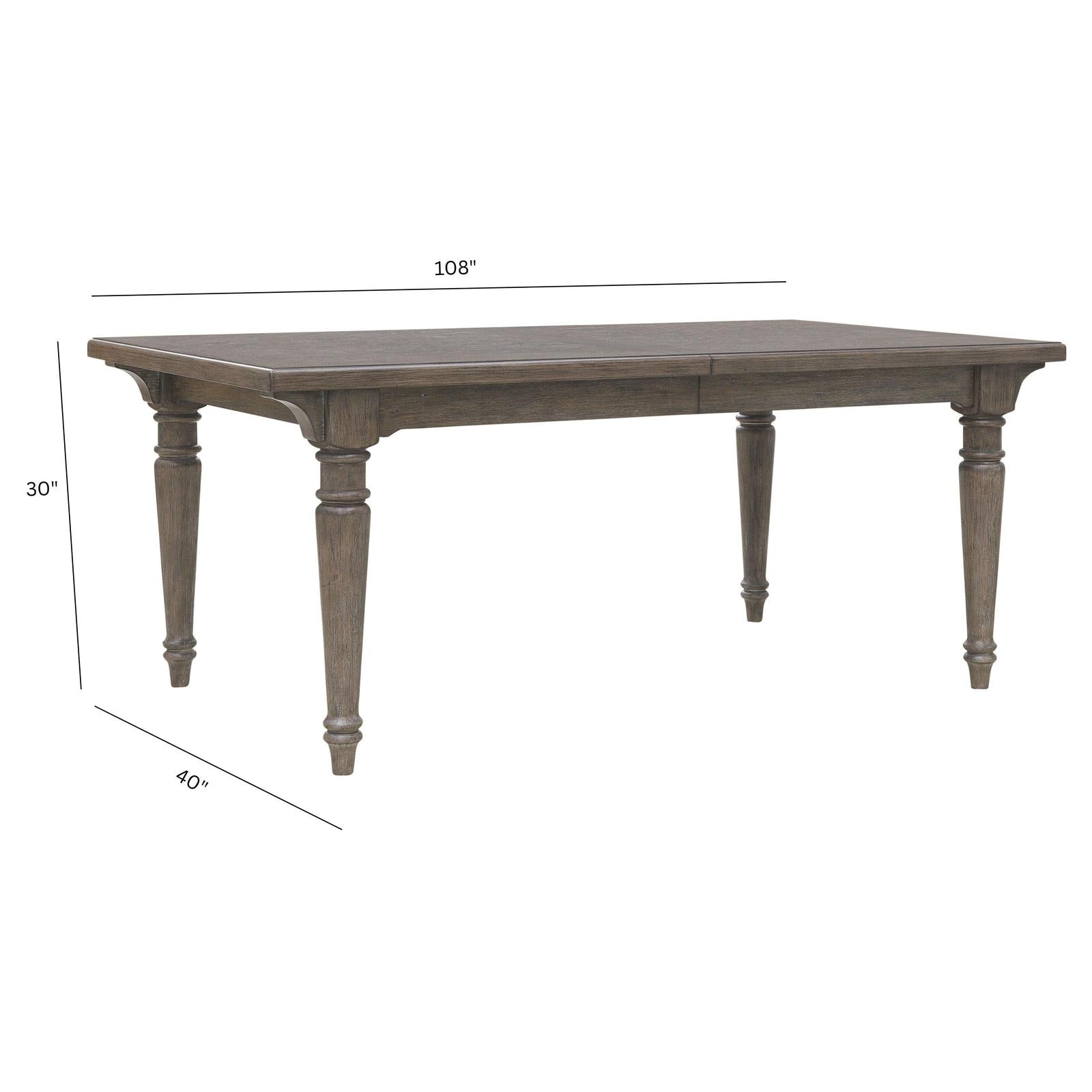 Pulaski Furniture Madison Ridge Natural Bark Extendable Leg Dining Table
