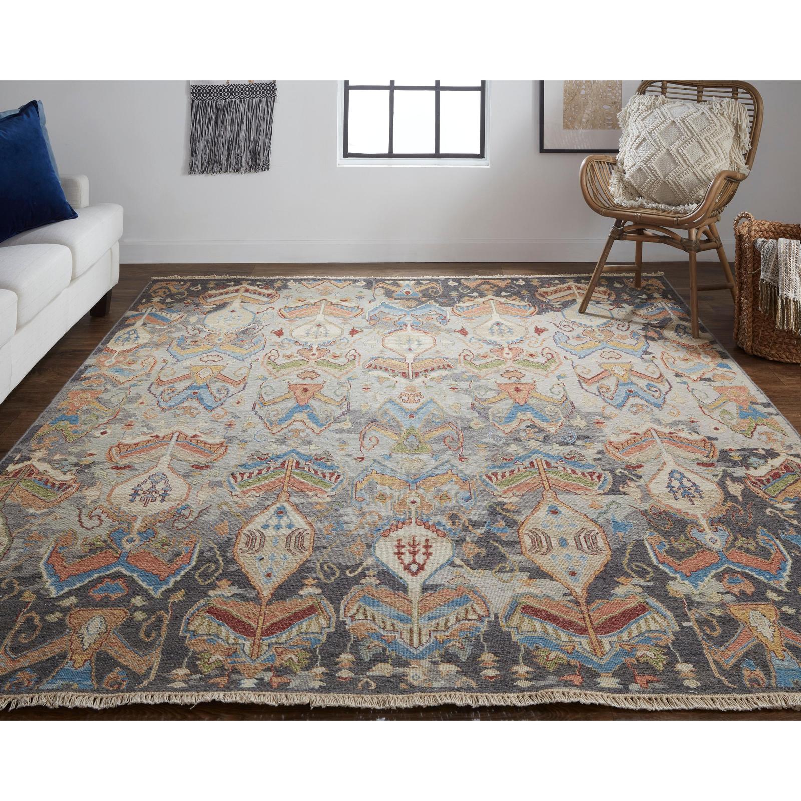 Feizy Leylan 0563F Transitional Ikat, Taupe/Tan/Orange