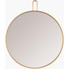 Surya Athanasia Round Wall Mirror, Metallic Gold