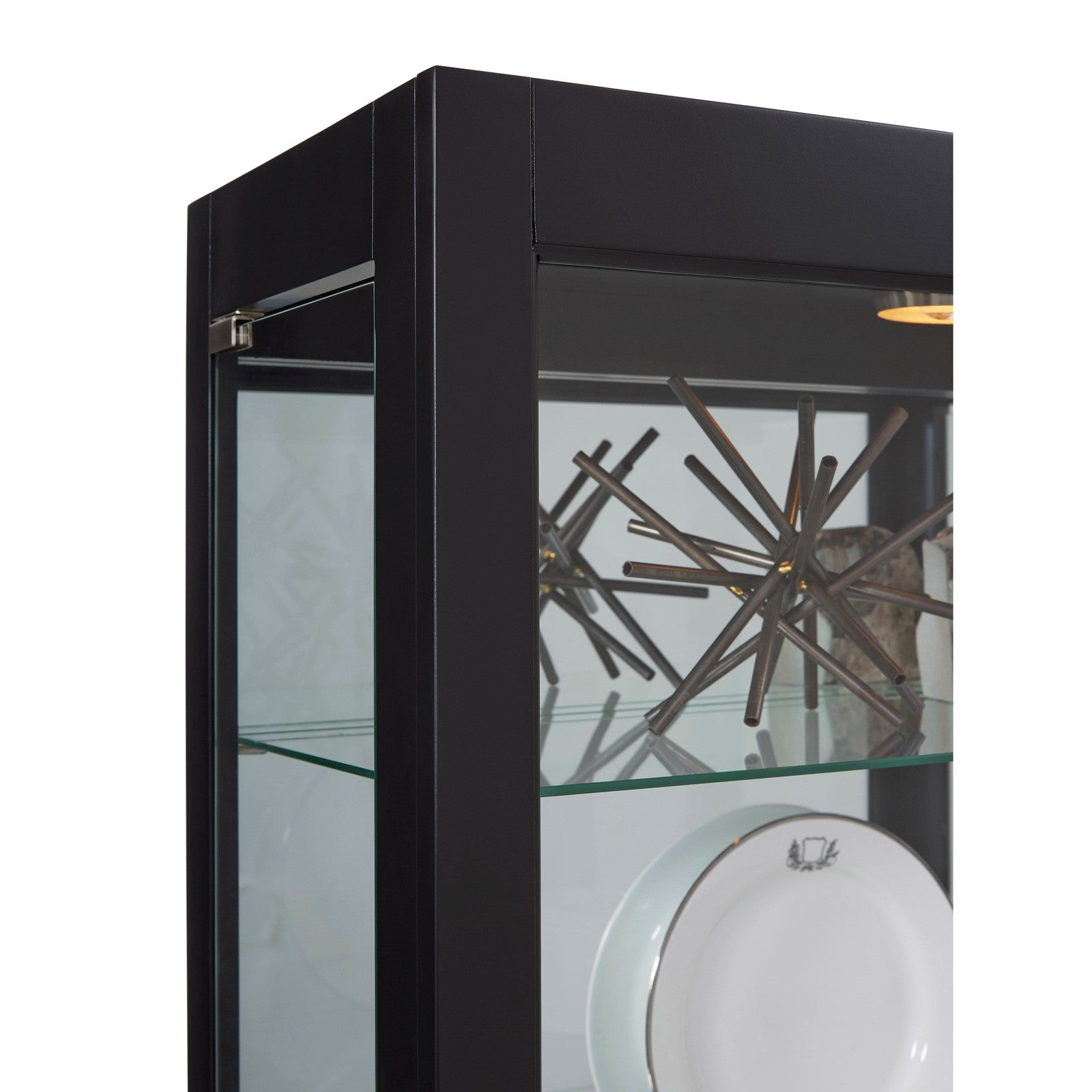 Pulaski Furniture PFC Curios Lighted Curio Gallery Style 5 Shelf Cabinet