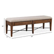Magnussen Home Bay Creek Toasted Nutmeg Upholstered Bench