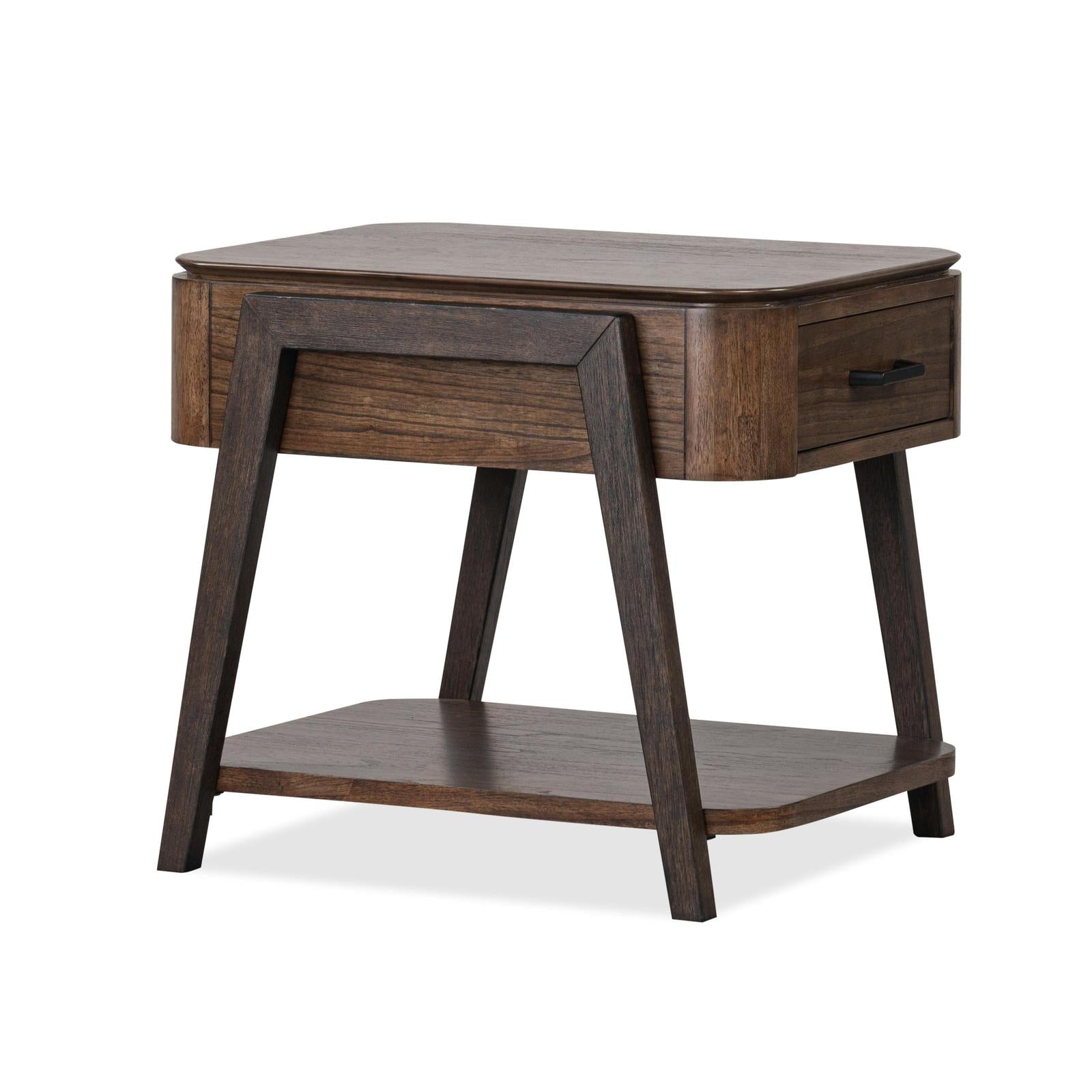 Magnussen Home Hallie Milk Chocolate & Dark Chocolate Rectangular End Table