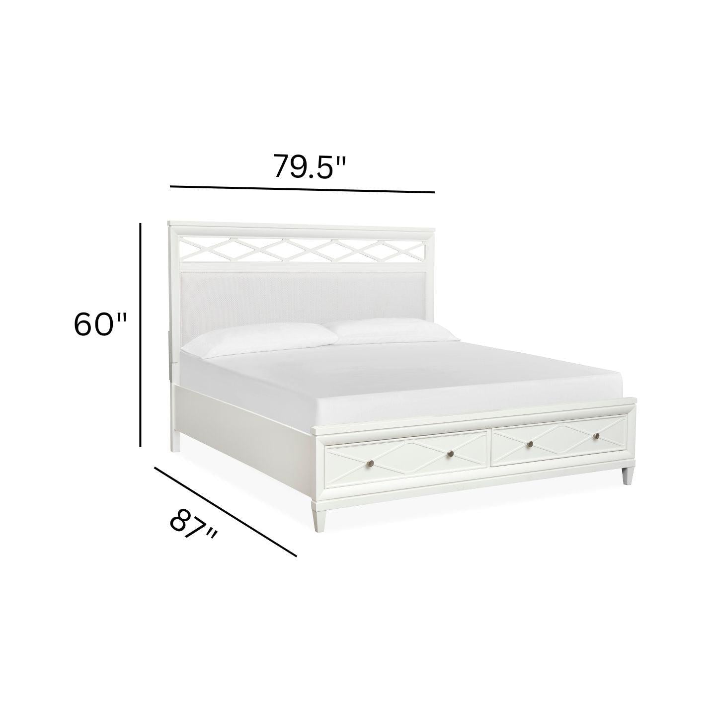 Magnussen Home Springhouse Whisper White Upholstered Panel Bed